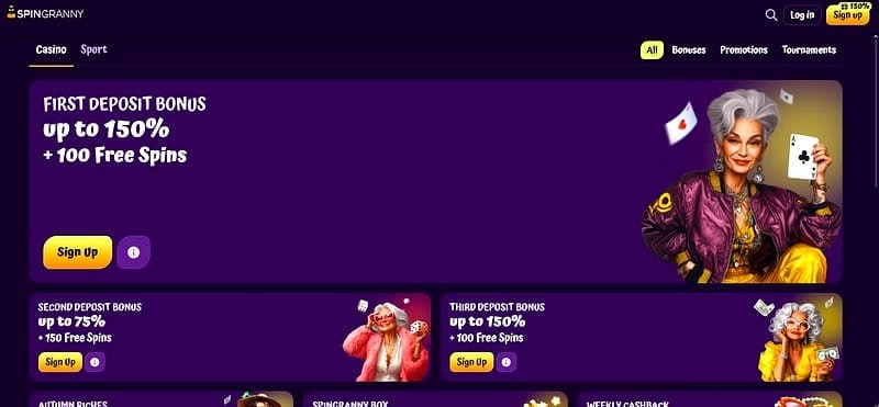 SpinGranny jeux en direct – Interface live et expérience mobile